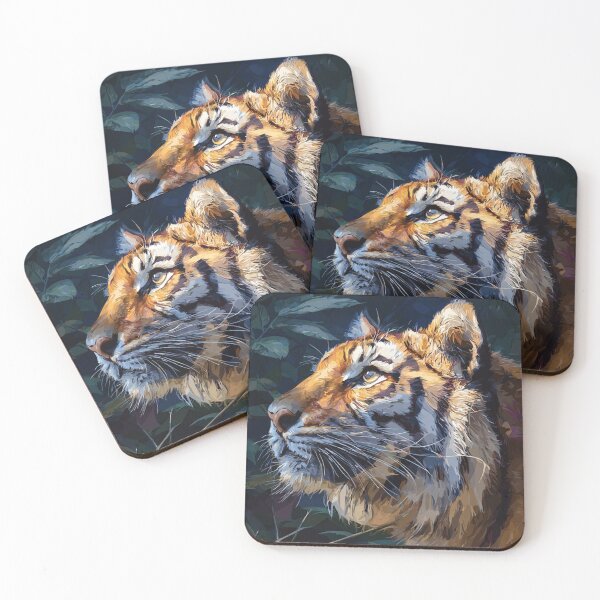 Item preview, Golden Light Tiger Profile in the Shadows designed and sold by henderphal.