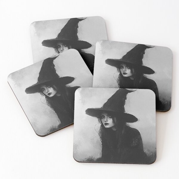 Item preview, Mysterious Witch in Black Hat designed and sold by WhimsyWink.