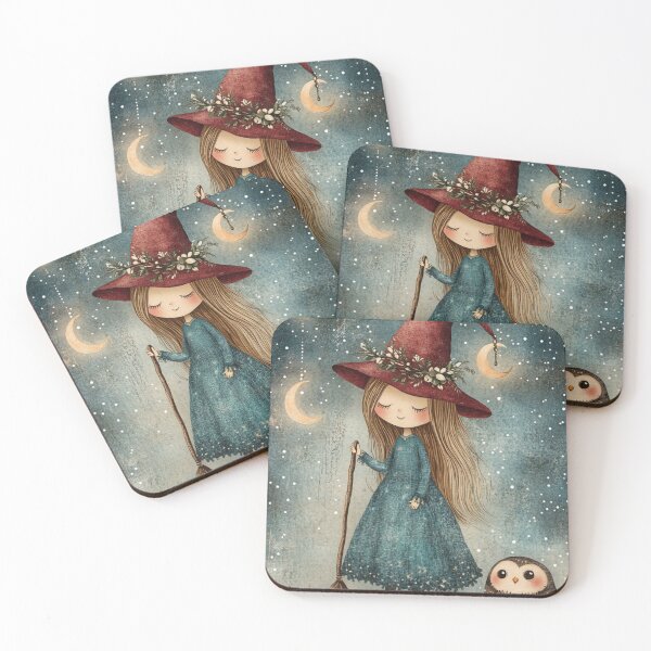 Item preview, Moonlit Witch's Serene Nighttime Stroll designed and sold by WhimsyWink.