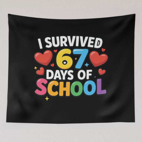 Item preview, I Survived 67 Days of School – Cute Kids Milestone Celebration Shirt designed and sold by DailyDrivesct.