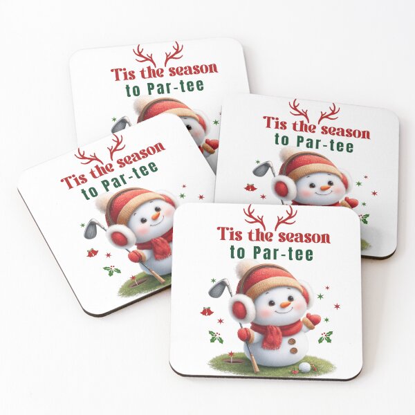 Item preview, Cute Snowman Golf – Tis the Season to Par-Tee  Funny Christmas Golfer designed and sold by Winarrts.