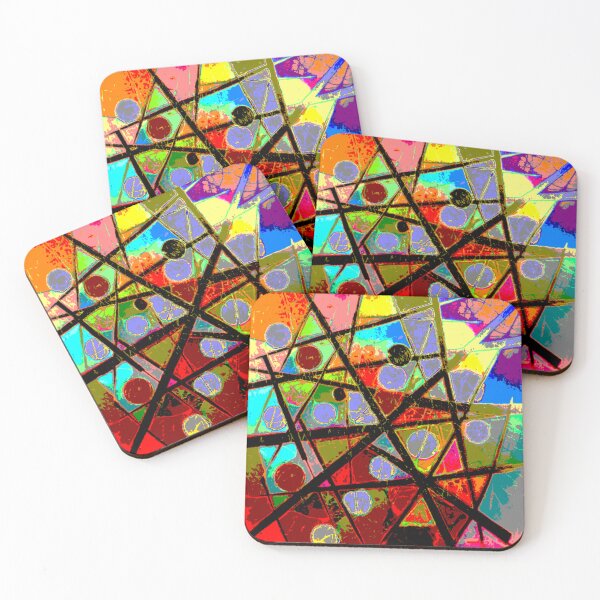 Item preview, circles lines fun abstract colorful geometric design designed and sold by SmashingDeals.