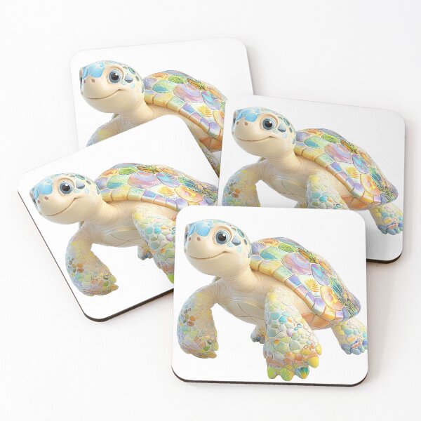 Item preview, Colorful Mosaic Turtle Cartoon Illustration designed and sold by rachada99.