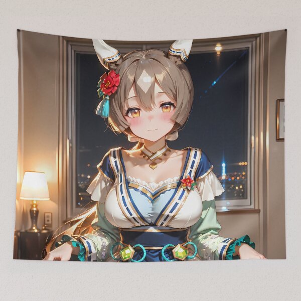 Item preview, Satono Diamond Uma Musume Pretty Derby Elegant Idol Style Blue Dress Anime Girl designed and sold by CarlosBender.