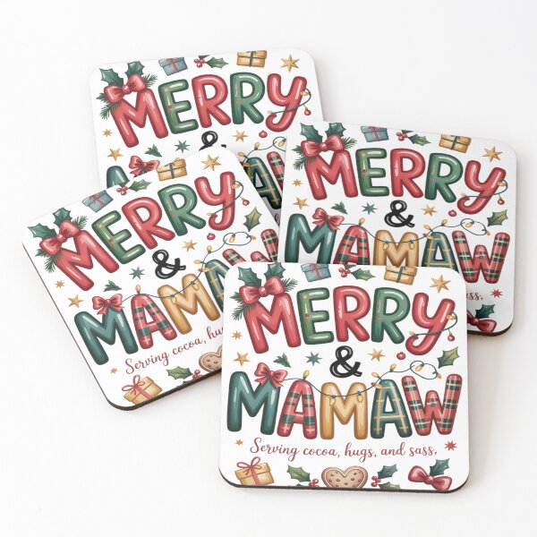 Item preview, MERRY & MAMAW Christmas happy holiday hugs designed and sold by VladoZork.