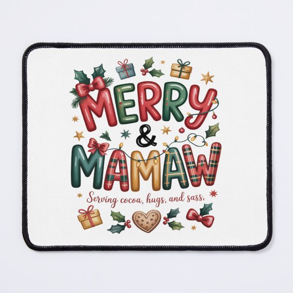 Item preview, MERRY & MAMAW Christmas happy holiday hugs designed and sold by VladoZork.