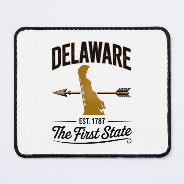 Item preview, Delaware Est. 1787 The First State Pride State Map designed and sold by PunkNation-Arts.