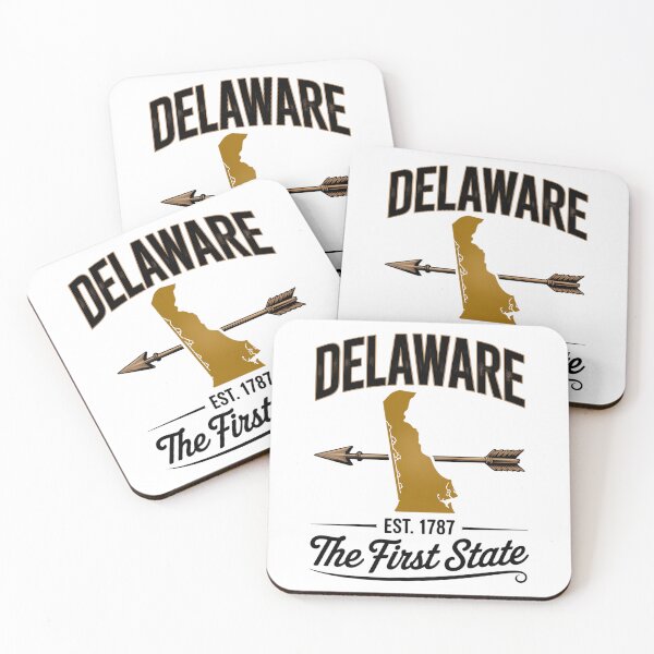 Item preview, Delaware Est. 1787 The First State Pride State Map designed and sold by PunkNation-Arts.