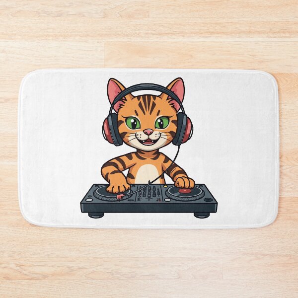 Item preview, DJ Bengal Cat – Cool Cat on the Turntables designed and sold by MzulhilmiZam.