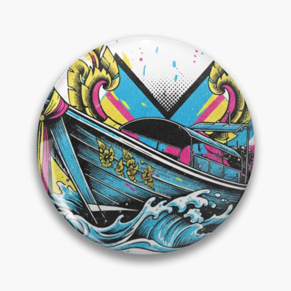 Item preview, Ocean Rider Thai Longtail Boat Design designed and sold by lamabream.