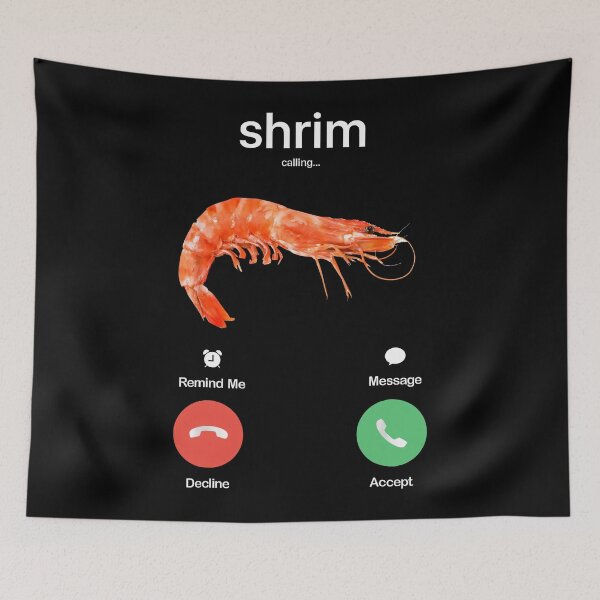 Item preview, Shrim Is Calling Meme T-Shirt Funny Misspelled Shrimp Calling Joke designed and sold by Jone Cham.
