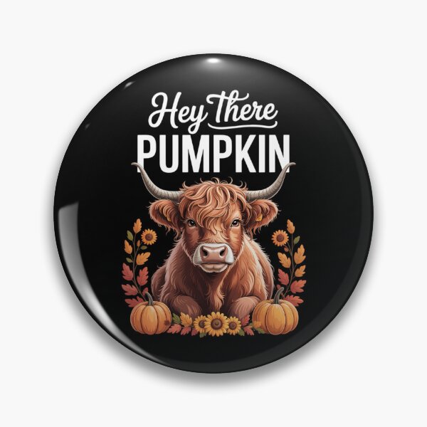 Item preview, Hey There Pumpkin Autumn Highland Cow Fall Leaves Lovers designed and sold by PunkNation-Arts.