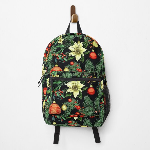 Item preview, Christmas Holly Pattern With Colorful Decorations And Poinsettias designed and sold by DEC02.