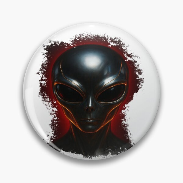 Item preview, Alienware – Futuristic Chrome Alien Face Design with Red Light Glow designed and sold by RyoSaeba90.