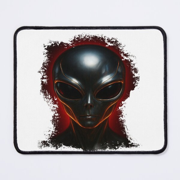 Item preview, Alienware – Futuristic Chrome Alien Face Design with Red Light Glow designed and sold by RyoSaeba90.