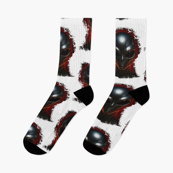 Item preview, Alienware – Futuristic Chrome Alien Face Design with Red Light Glow designed and sold by RyoSaeba90.