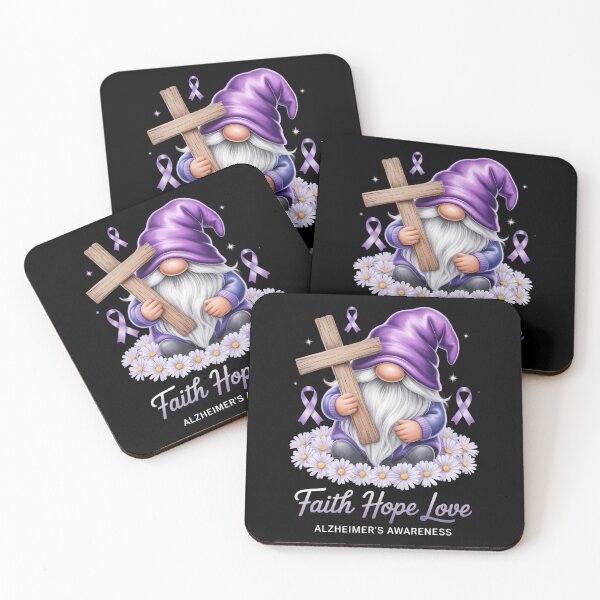 Item preview, I Wear Purple For Alzheimer Awareness Gnome Faith Hope Love designed and sold by PunkNation-Arts.