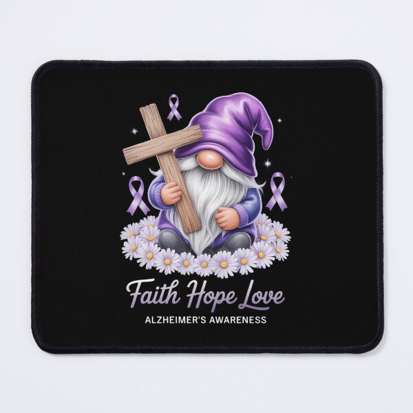 Item preview, I Wear Purple For Alzheimer Awareness Gnome Faith Hope Love designed and sold by PunkNation-Arts.