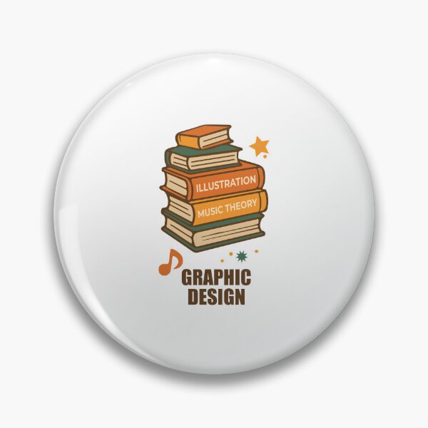 Artikelvorschau, Grafikdesign Bücher Stapel - Illustration Musiktheorie Kunststudent entworfen und verkauft von threeABinks.