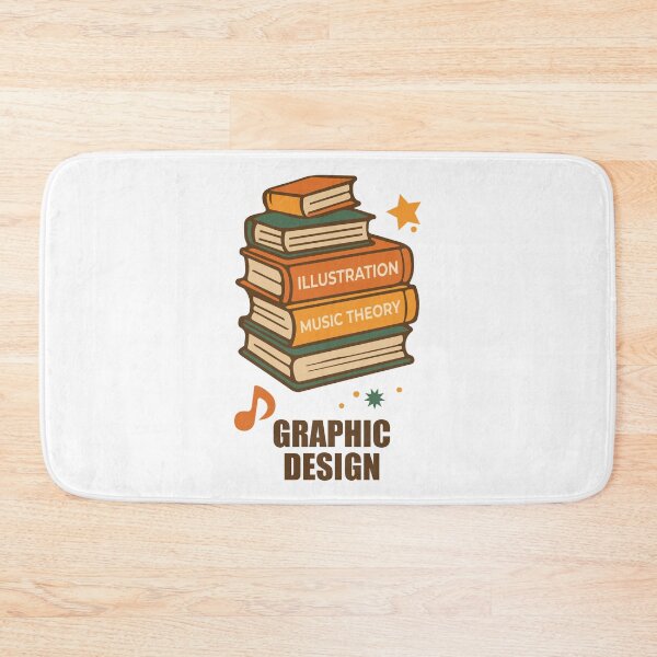 Item preview, Graphic Design Books Stack - Illustration Music Theory Art Student designed and sold by threeABinks.