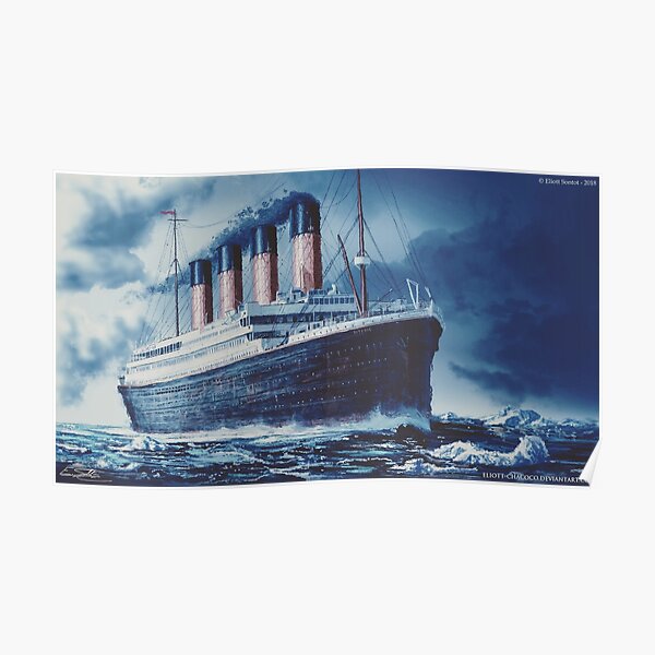 Icefield | Titanic Painting | Art by Eliott Cha'coco Poster