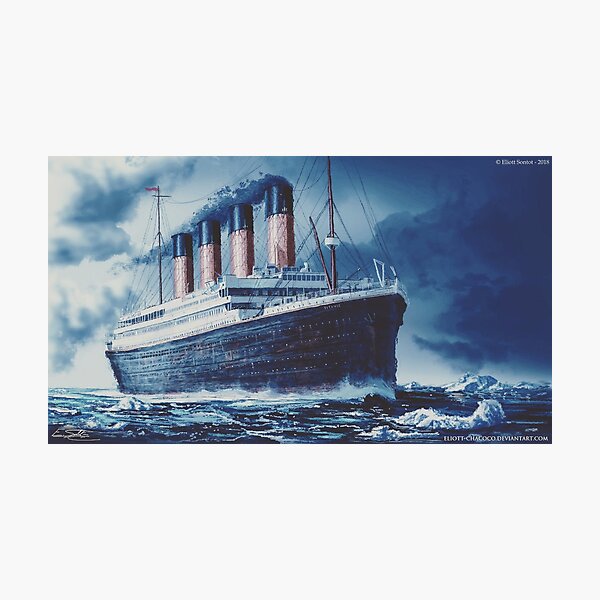 Icefield | Titanic Painting | Art by Eliott Cha'coco Photographic Print