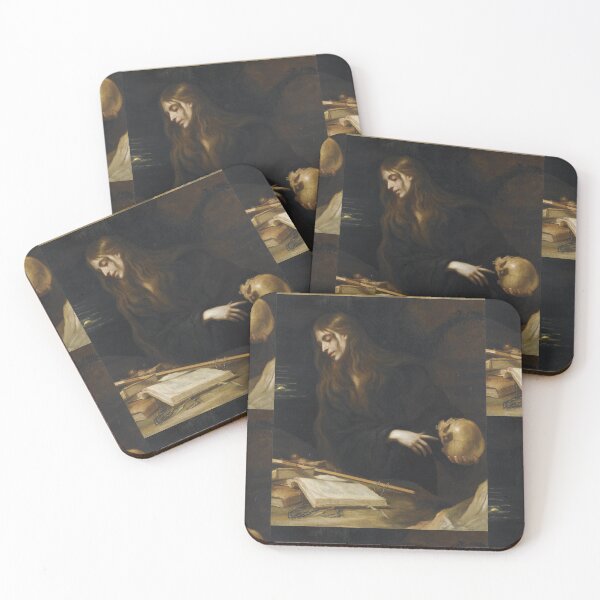 Item preview, MAGDALENE WITH A SKULL BY MATEO CEREZO designed and sold by humbleserf.