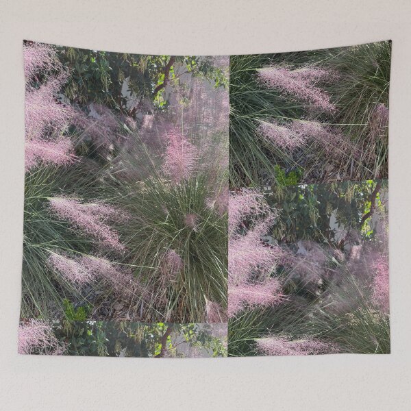 Item preview, Blush of the Wind – Pink Muhly Grass in Sunlight designed and sold by TrisaThyme.