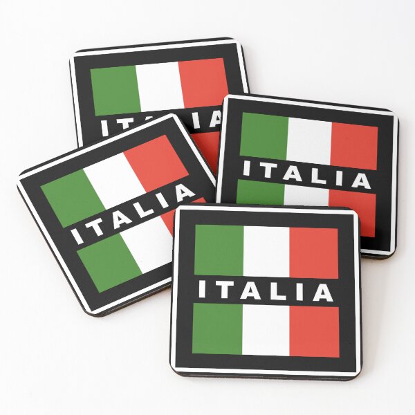 Item preview, Italian Colors - Square Badge - Italia - Black designed and sold by Racing Stripes Only.