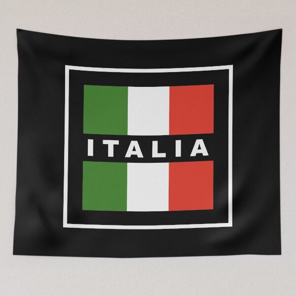 Item preview, Italian Colors - Square Badge - Italia - Black designed and sold by Racing Stripes Only.