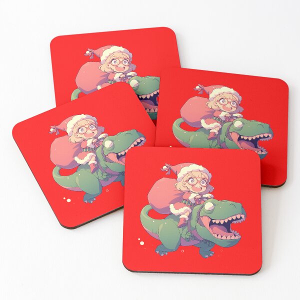 Item preview, Lotte Yanson Christmas Dinosaur Ride Little Witch Academia Anime Chibi Style designed and sold by CarlosBender.