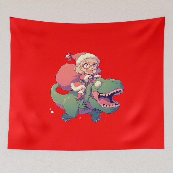 Item preview, Lotte Yanson Christmas Dinosaur Ride Little Witch Academia Anime Chibi Style designed and sold by CarlosBender.