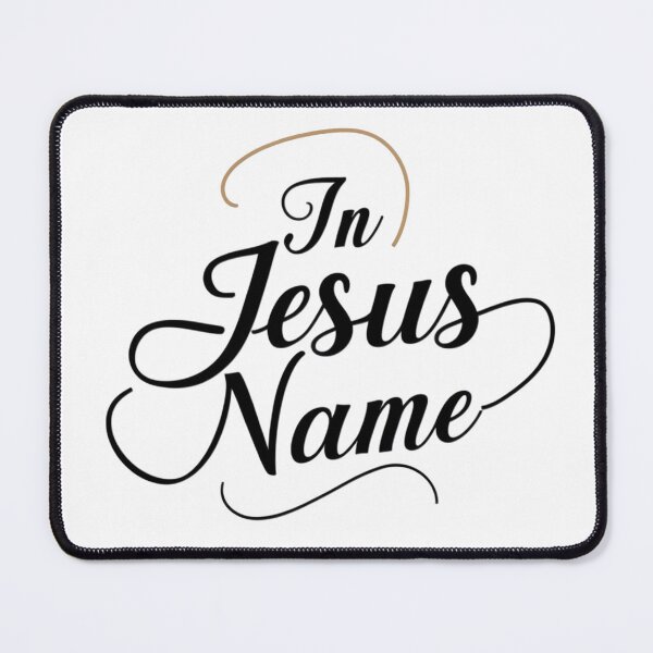 Item preview, In Jesus Name - Elegant Calligraphy Christian Design designed and sold by NoviaRobert.