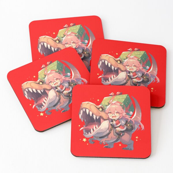 Item preview, Game Sucrose Christmas Dinosaur Ride Genshin Impact Anime Chibi Kawaii designed and sold by CarlosBender.