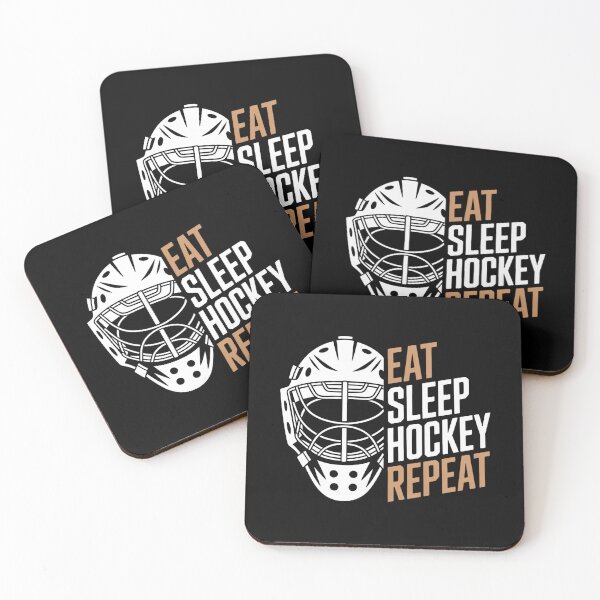 Item preview, Eat Sleep Hockey Repeat Mask Stick Ice Hokey Player designed and sold by HellD3vil-Art.