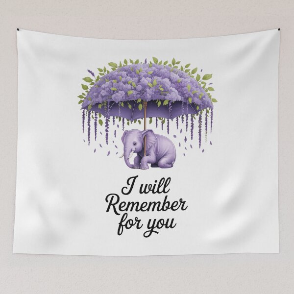 Item preview, Elephant Purple I Will Remember For You Alzheimer Awareness designed and sold by HellD3vil-Art.