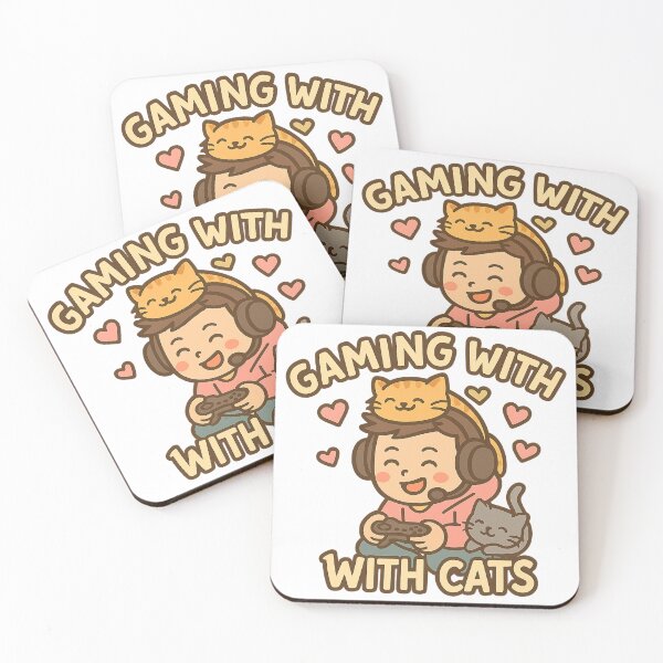 Item preview, Gaming with Cats – Cozy Gamer Design designed and sold by ShirtHatch.