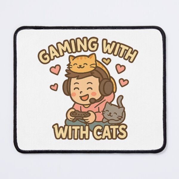 Item preview, Gaming with Cats – Cozy Gamer Design designed and sold by ShirtHatch.