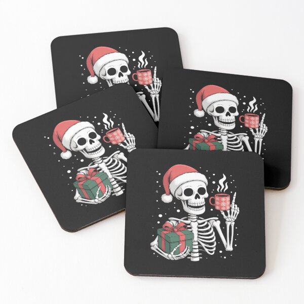 Item preview, Christmas Skeleton Santa Hot Cocoa Peace Xmas designed and sold by marcusry.
