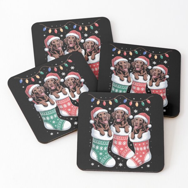 Item preview, Christmas Socks Pajama Chocolate Lab Labrador Dog Lover designed and sold by Moon-Ape.