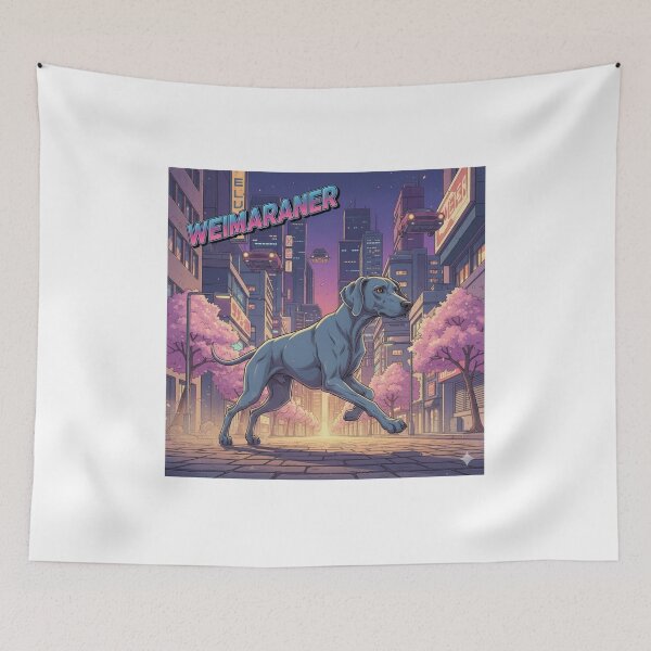 Item preview, Retro Anime Dog Cute Weimaraner Dog Breeds Design designed and sold by ANIMEX00.