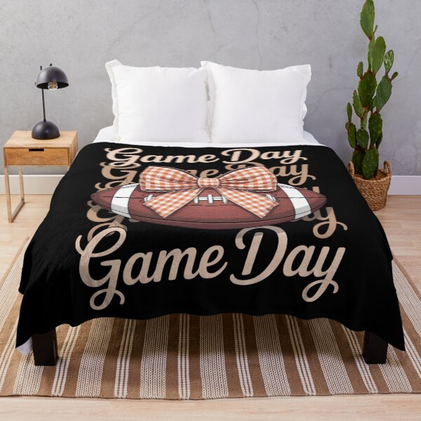 Item preview, Football Autumn Fall Orange Checkered Ribbon Bow Game Day designed and sold by HellD3vil-Art.