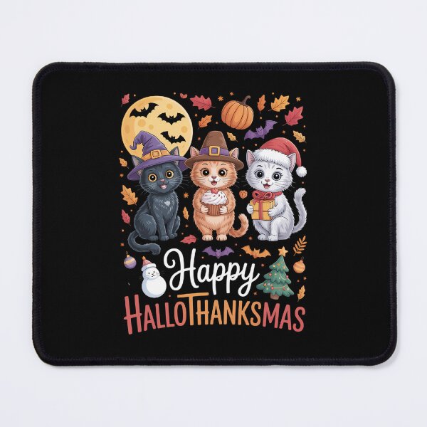 Item preview, Happy HalloThanksMas Halloween Thanksgiving Christmas designed and sold by Moon-Ape.