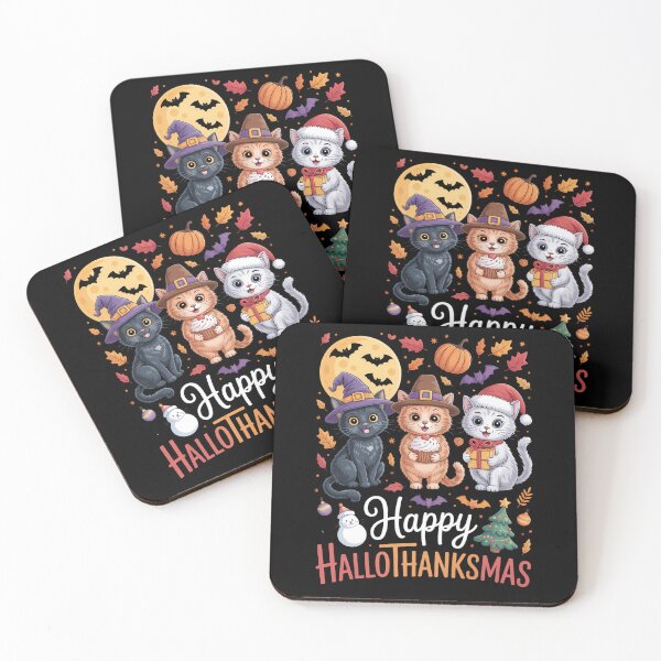 Item preview, Happy HalloThanksMas Halloween Thanksgiving Christmas designed and sold by Moon-Ape.