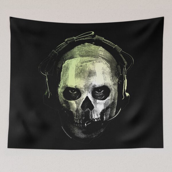 Item preview, Ghost Skull Portrait Video Game designed and sold by Nannythenimfa.