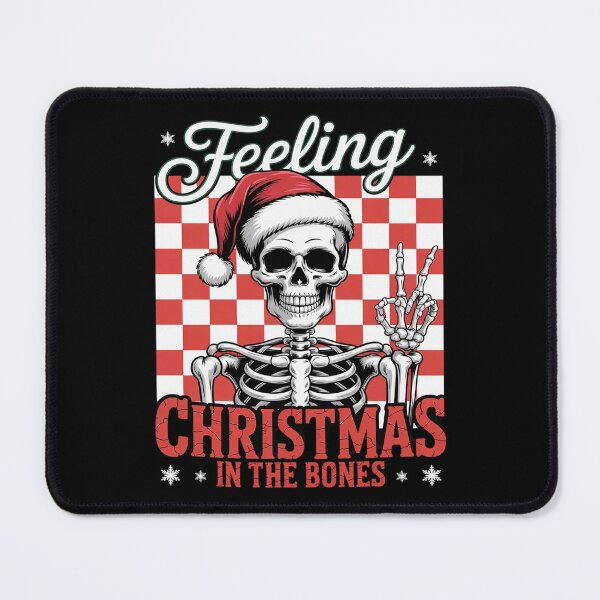 Item preview, Christmas Funny Skeleton With Santa Hat designed and sold by DrewLeuschke.