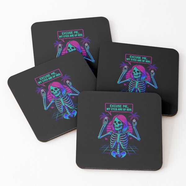 Item preview, Trippy Vaporwave Skeleton Palm Trees designed and sold by graphicnew.