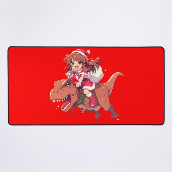 Item preview, Mikuru Asahina The Melancholy Of Haruhi Suzumiya Anime Christmas Dinosaur Santa Claus Kawaii Chibi Style designed and sold by thedarvills.