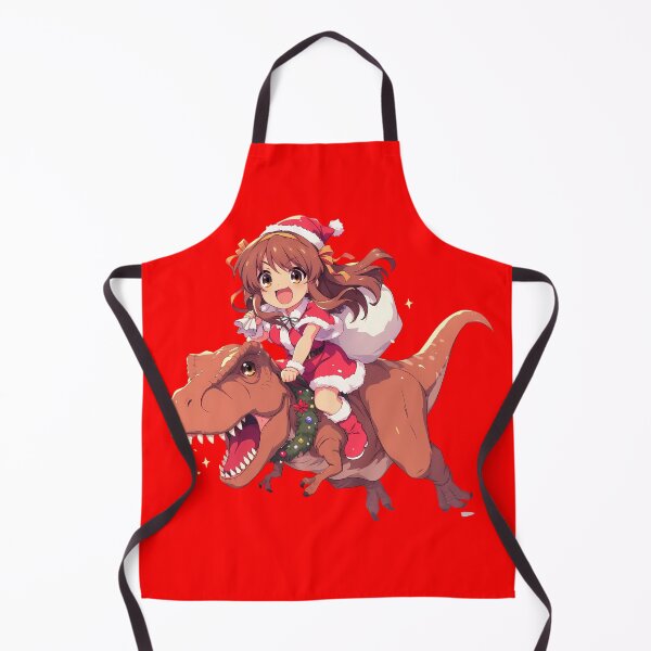 Item preview, Mikuru Asahina The Melancholy Of Haruhi Suzumiya Anime Christmas Dinosaur Santa Claus Kawaii Chibi Style designed and sold by thedarvills.