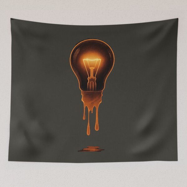 Item preview, Melting Light Bulb T-Shirt | Abstract Glowing Bulb Art | Creative Energy, Innovation & Surreal Artistic Expression | Minimalist Conceptual Design for Artists & Deep Thinkers designed and sold by KDesignCrafts.